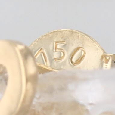 Heart Skeleton Key Stud Earrings 18k Yellow Gold Small Studs