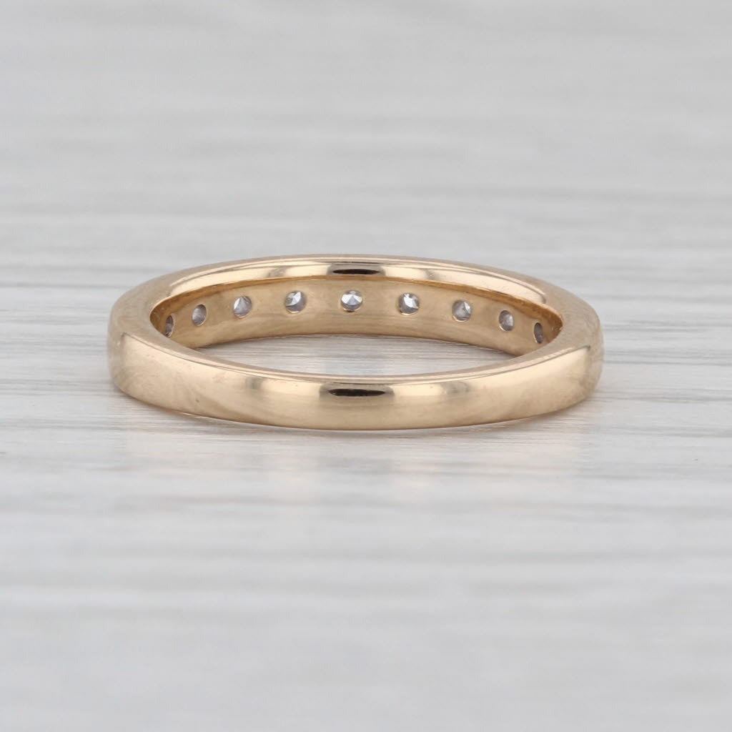 0.20ctw Diamond Wedding Band 14k Yellow Gold Size 4.5 Stackable Ring