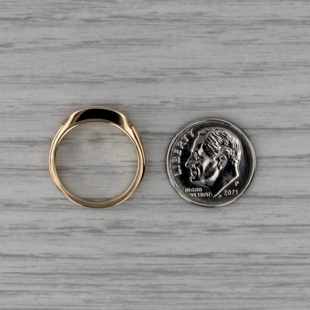 Church & Co Engravable Ring 14k Yellow Gold Size 5.25 Stackable Signet Die Cast