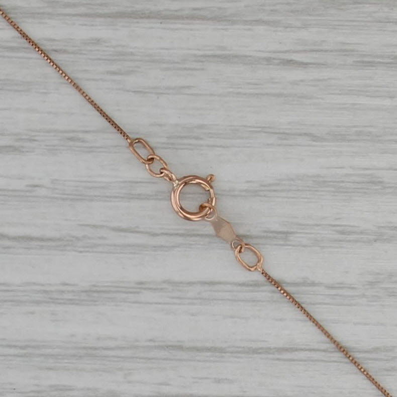 Lab Created Sapphire Diamond Cross Pendant Necklace 10k Rose Gold 18" Box Chain
