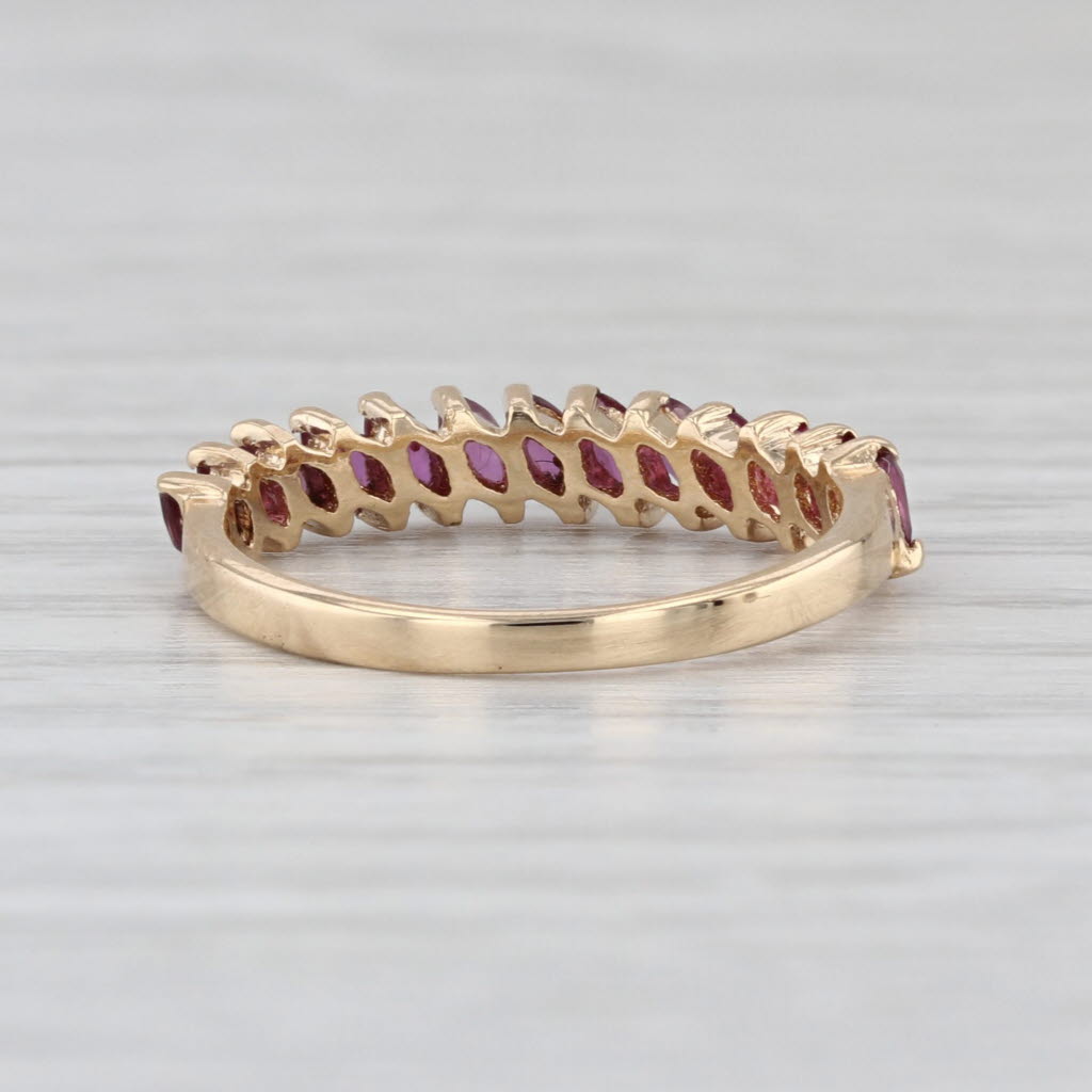 0.50ctw Ruby Stackable Band 14k Yellow Gold Size 5.25 Ring