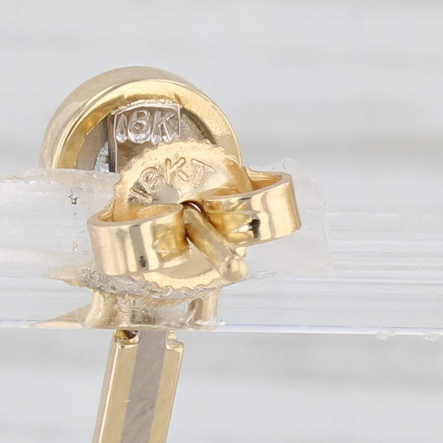 Light Gray 0.65ctw Diamond Drop Earrings 18k Yellow Gold