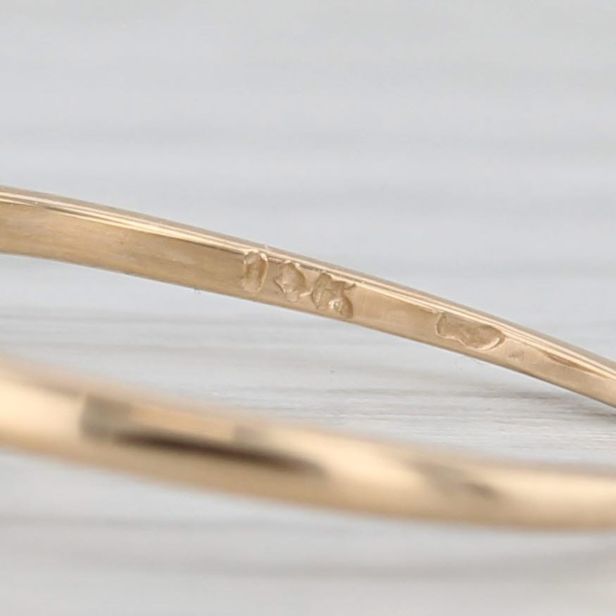 0.28ctw Diamond Ring Enhancer Wedding Band Guard 14k Yellow Gold Size 6.5 Bridal