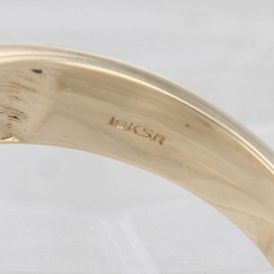 Light Gray DAD Ring 10k Yellow Gold Size 10 Diamond Accents Gift Keepsake