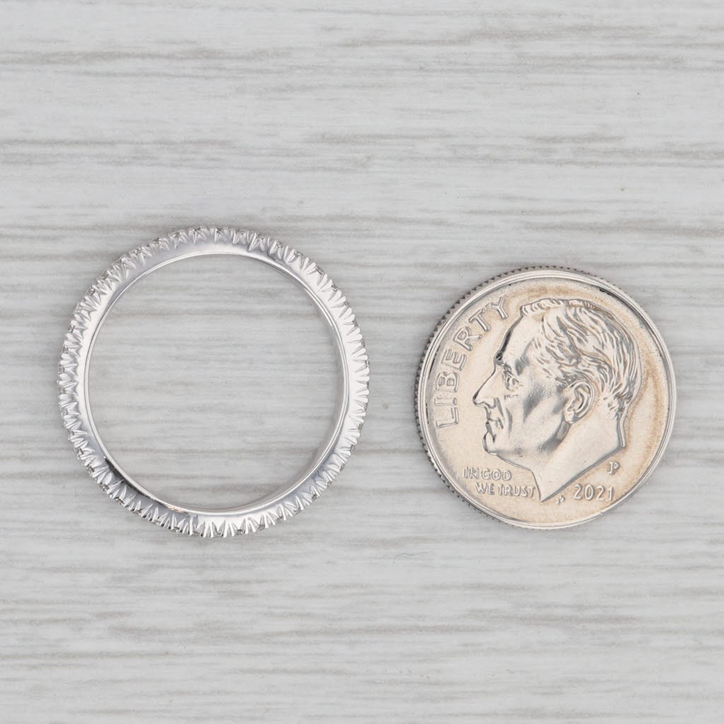 Gray New Diamond Eternity Band 18k Gold Size 6.5 Wedding Stackable Ring Beverley K