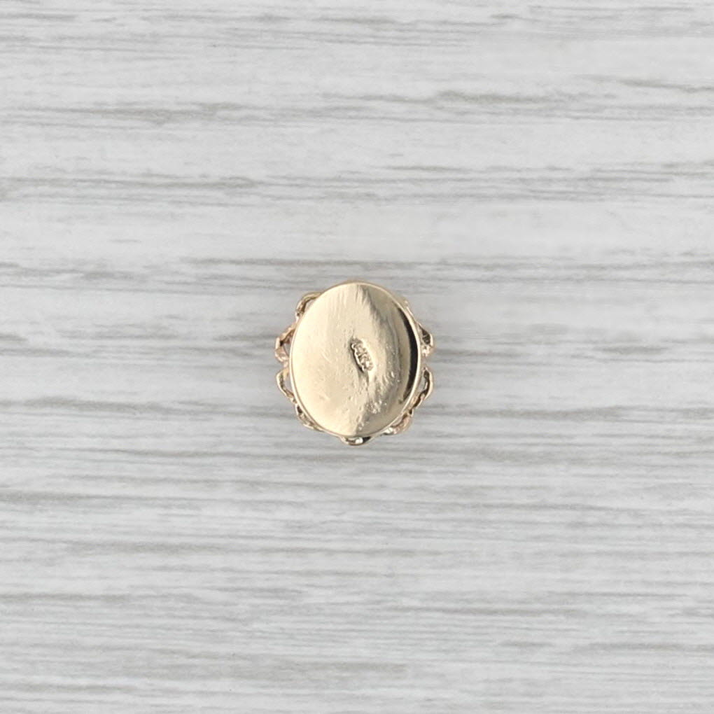 Vintage 1.60ctw Oval Topaz Solitaire Slide Bracelet Charm 14k Yellow Gold