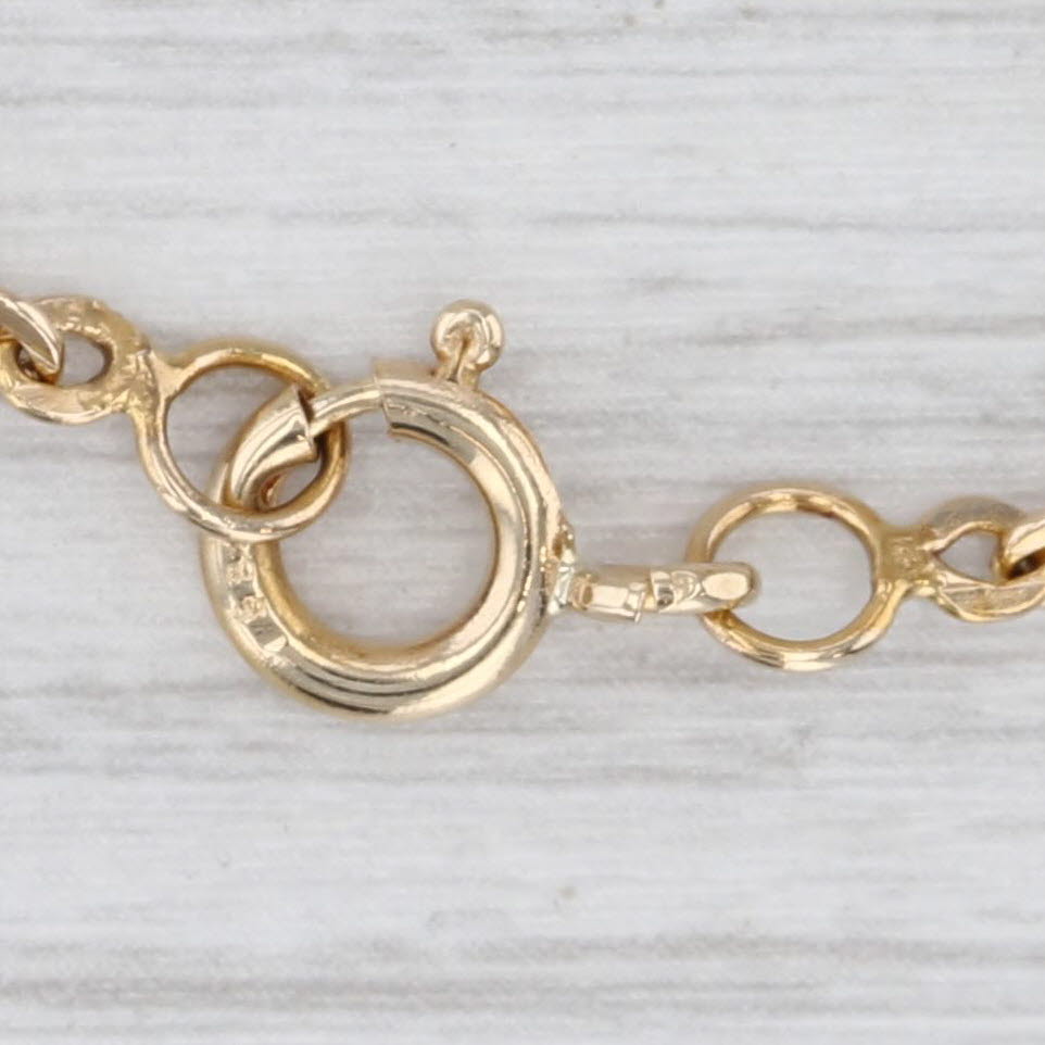 Light Gray 19" 2mm Cable Chain Necklace 14k Yellow Gold
