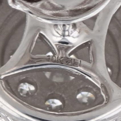 0.39ctw Diamond Cluster Halo Stud Earrings 10k White Gold 9.7mm