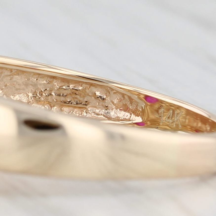 Light Gray 0.92ctw Marquise Ruby Diamond Ring 14k Yellow Gold Size 7