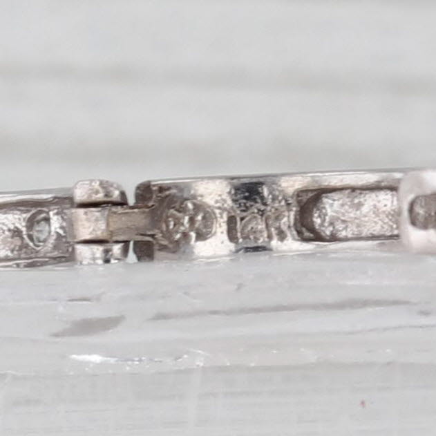 0.10ctw Diamond Hoop Huggie Earrings 14k White Gold Hinged Snap Round Hoops