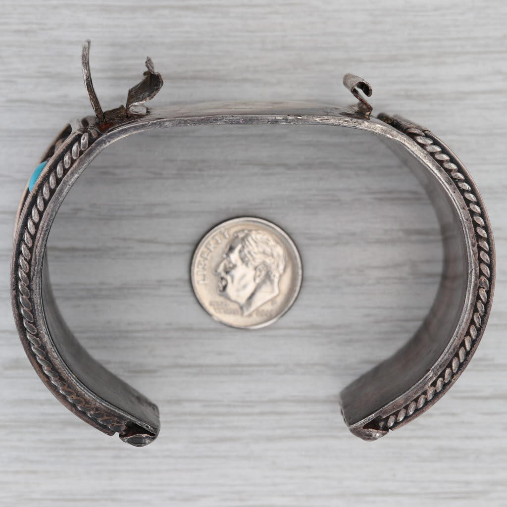 Vintage Contreraz Turquoise Cuff Bracelet Sterling Silver Native American AS IS