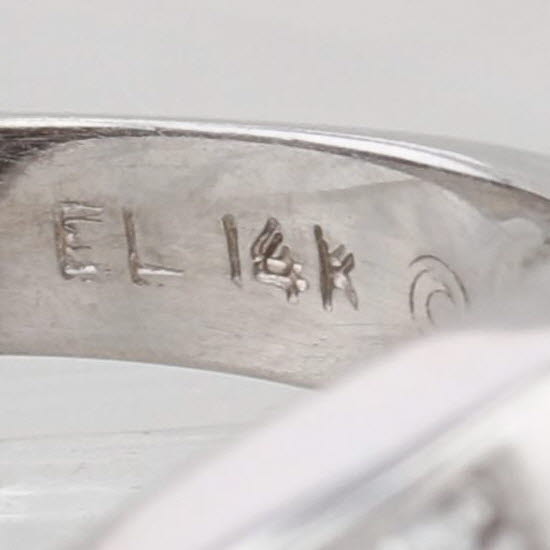 0.46ctw Black White Diamond Bypass Contoured Knot Ring 14k White Gold Size 6.25