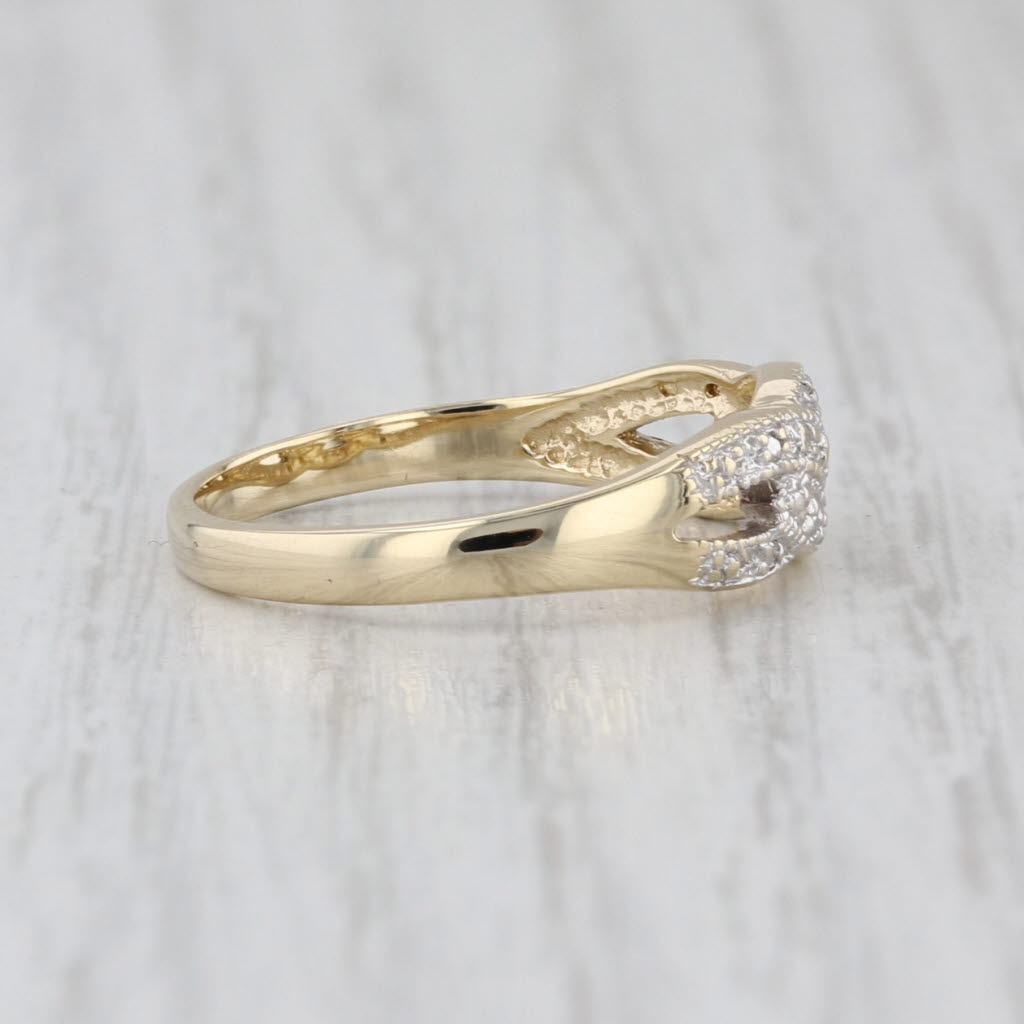 Interlocking 3-Rings Ring 10k Yellow White Gold Size 7 Size 7 Stackable