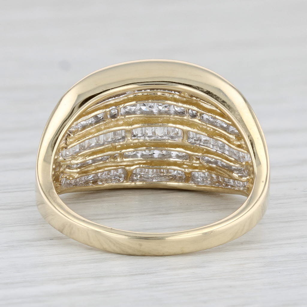 Light Gray 1.25ctw Diamond Ring 14k Yellow Gold Size 10 Stacking Design