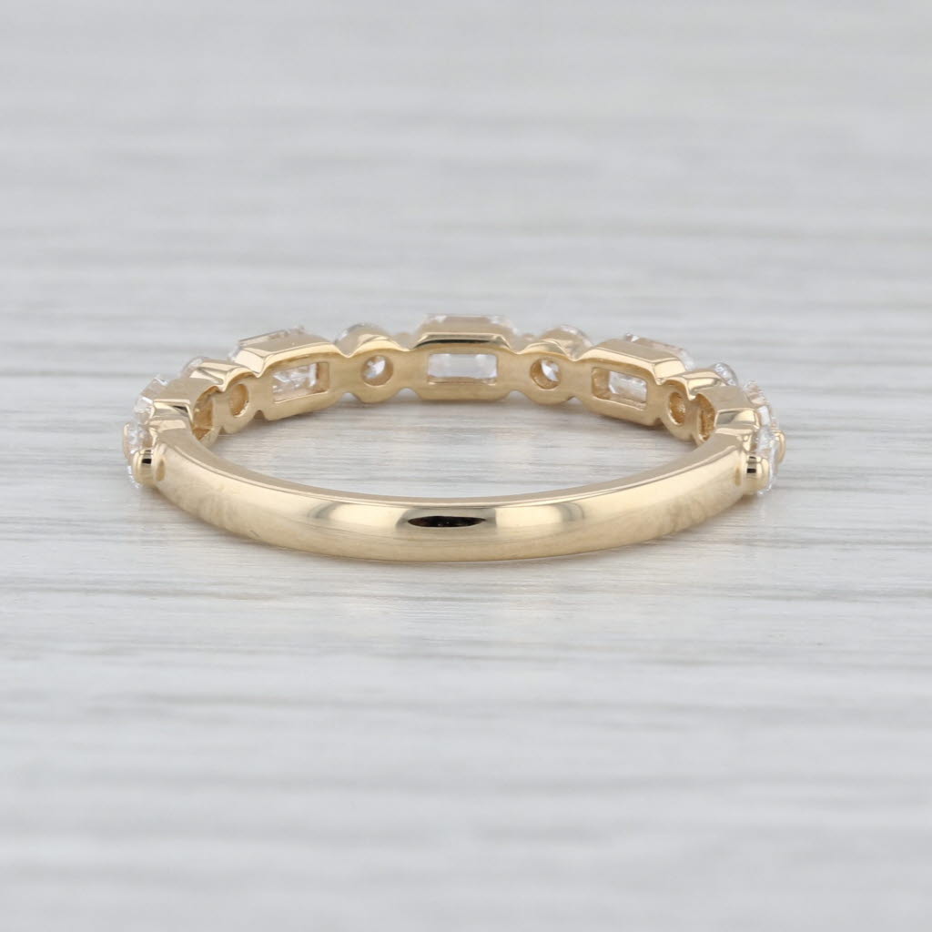 New 1.09ctw Lab Grown Diamond Wedding Band 14k Yellow Gold Sz 6.5 Stackable Ring