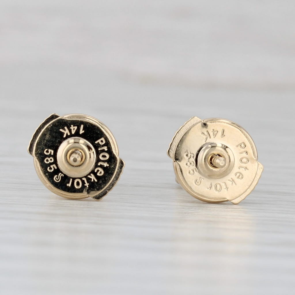 Light Gray New 1.03ctw Lab Grown Diamond Stud Earrings 14k Gold F VS1 Round Solitaires