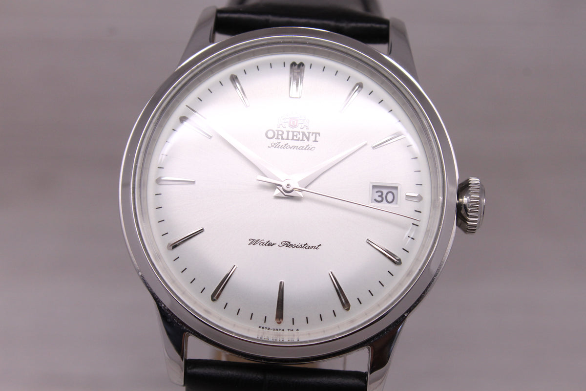 Orient Bambino Version 7 38mm Stainless Steel Automatic Watch Date RA-AC0M03S30B