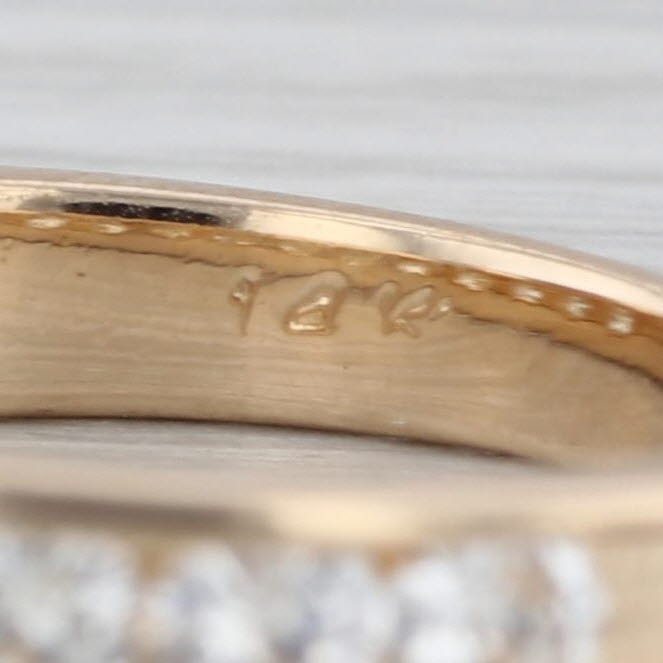 1ctw Channel Set Diamond Wedding Band 14k Yellow Gold Size 6 Anniversary Ring