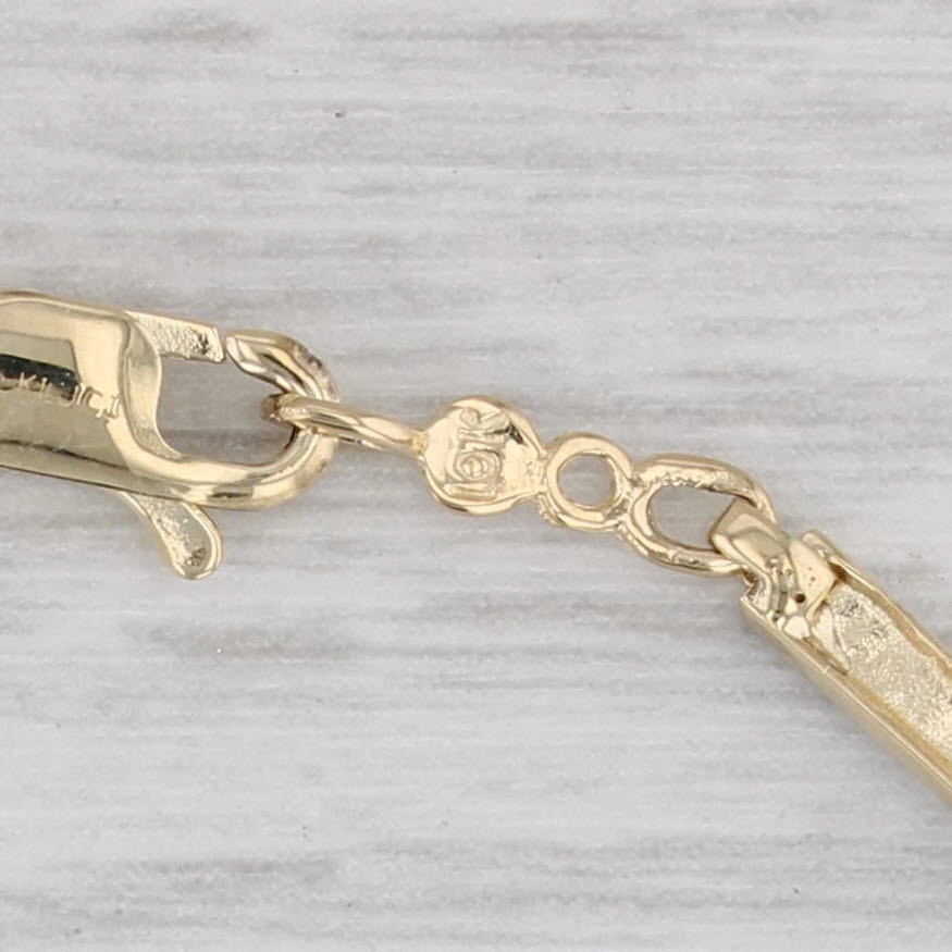 Gray 2ctw Blue Sapphire Bracelet 10k Yellow Gold Diamond Accents 7.25"