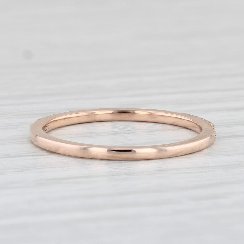 Light Gray New 0.19ctw Diamond Ring 14k Rose Gold Wedding Band Stackable Size 6.5
