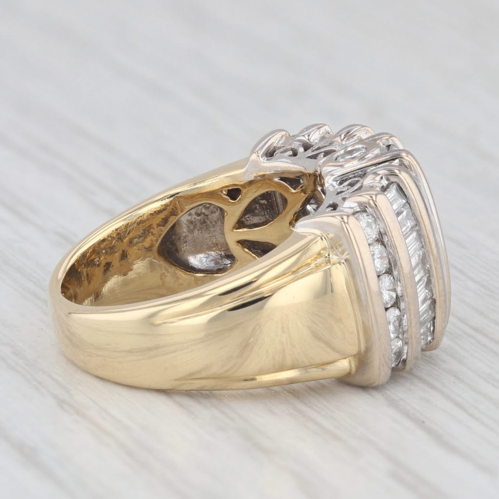 Light Gray 1.34ctw Baguette Diamond Ring 18k Yellow Gold Size 5.25-5.5