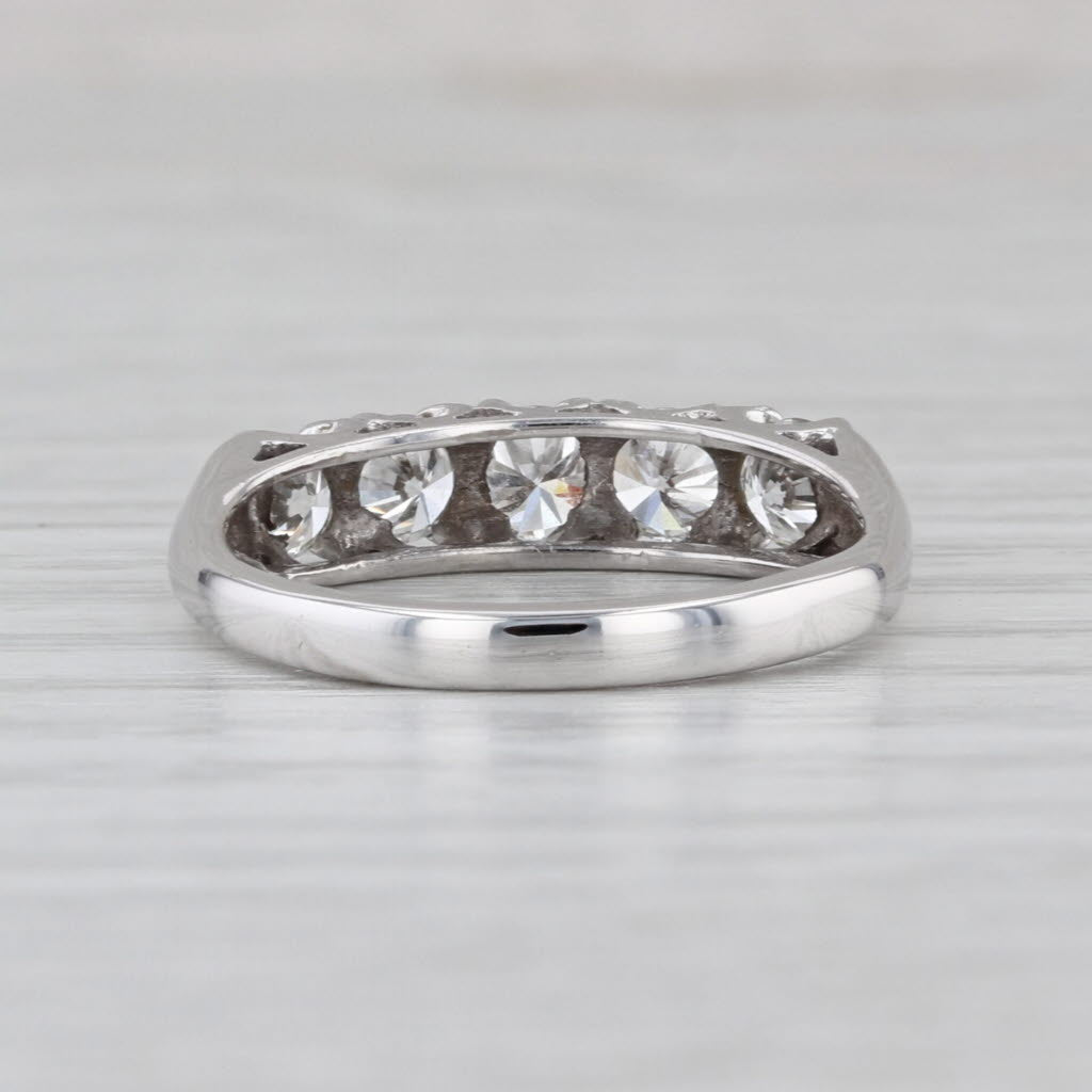 Vintage 1ctw Diamond Ring 14k White Gold Size 6-6.25 Wedding Anniversary Ring