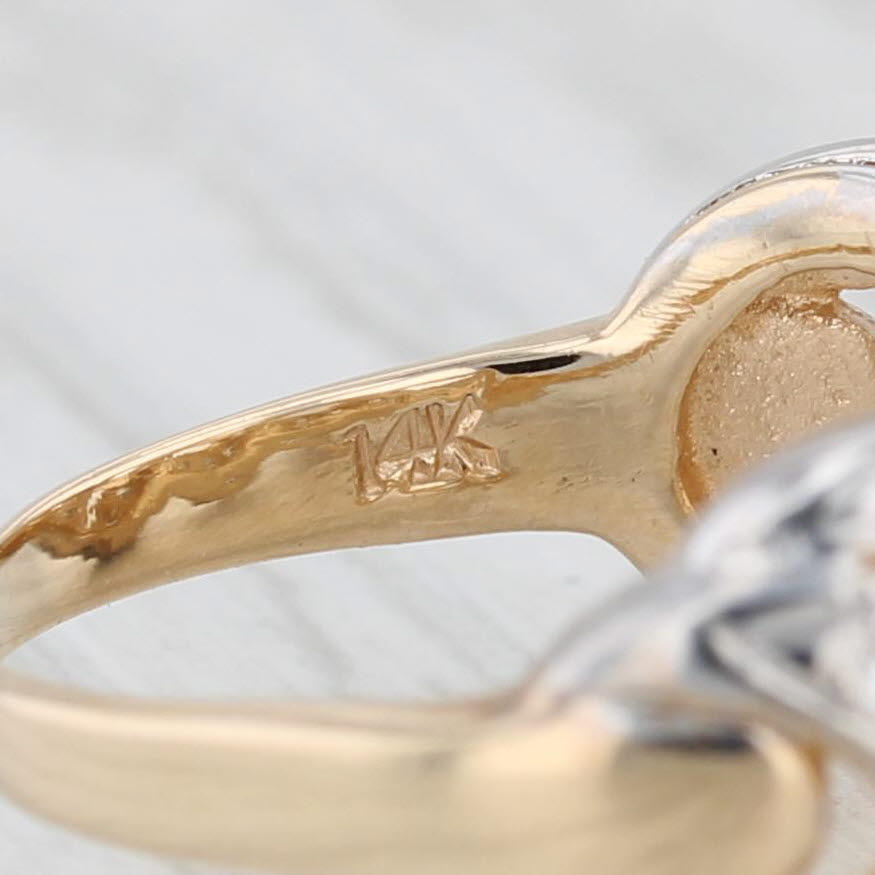 Light Gray 0.40ctw Diamond Knot Work Ring 14k Gold Size 5.5