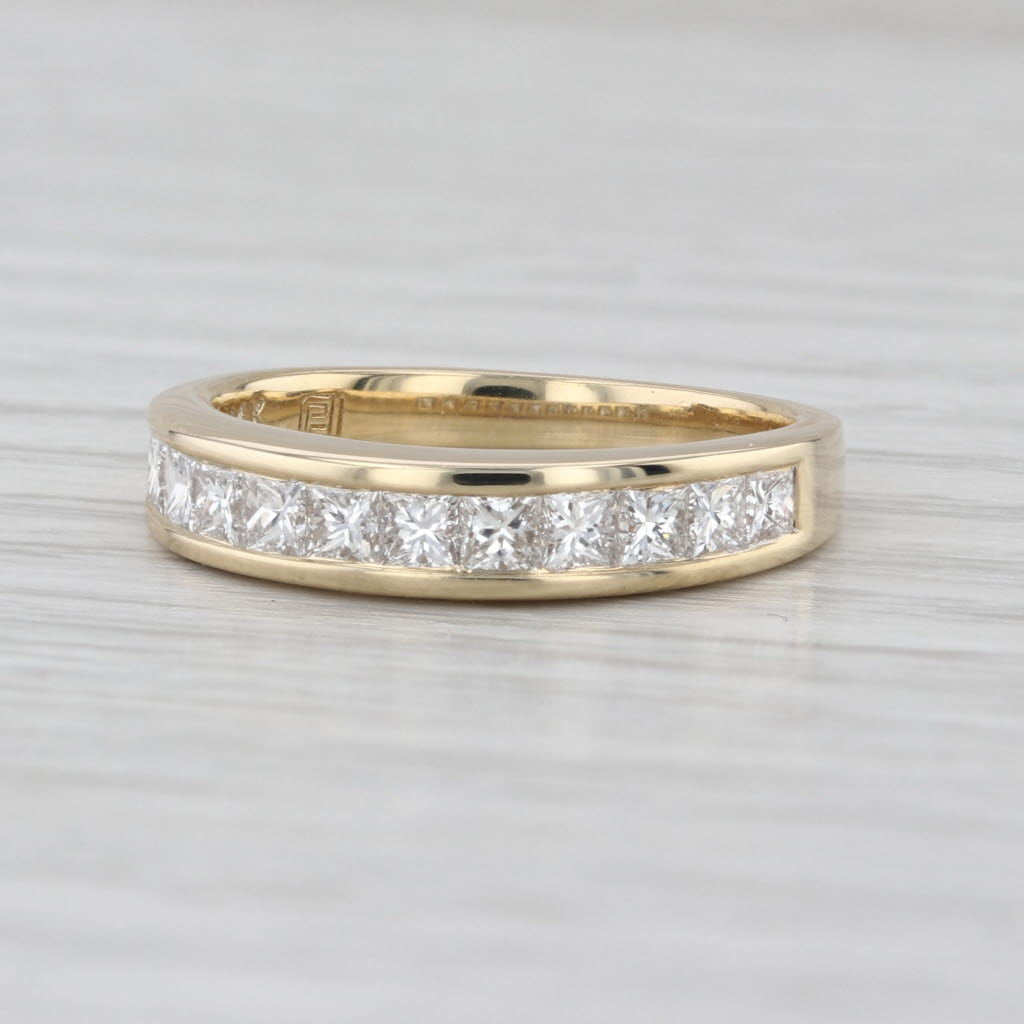 0.82ctw Diamond Wedding Band 14k Gold Stackable Anniversary Band Stackable
