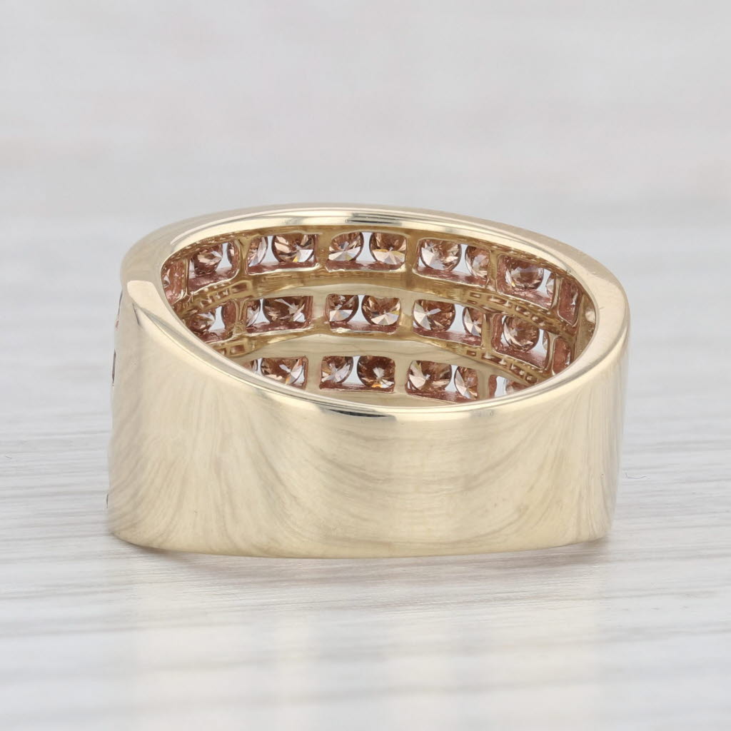 Light Gray 1.24ctw Champagne Diamond Ring 10k Yellow Gold Size 6.25 Cocktail