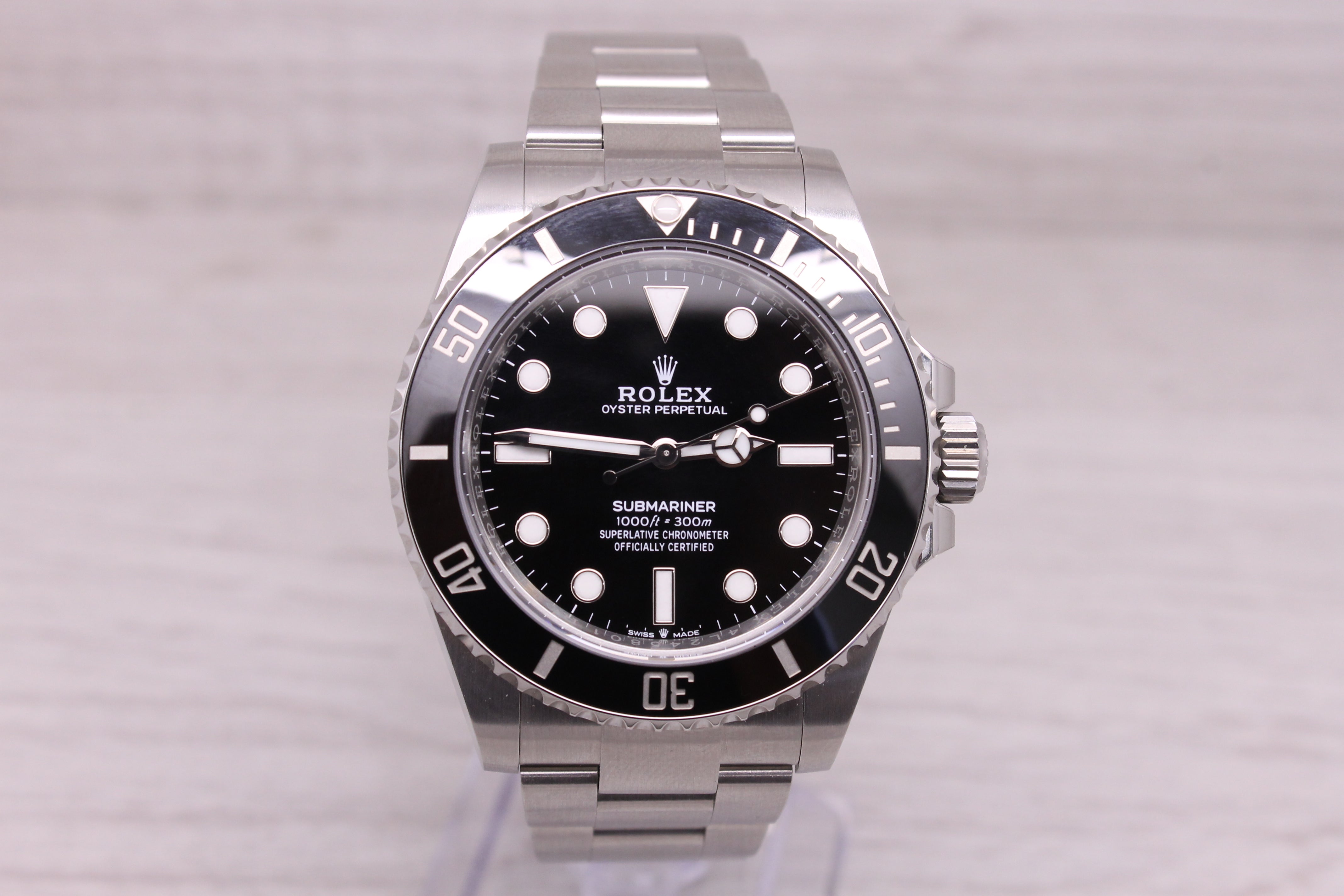 Gray 2024 Rolex Submariner 124060 Men 41mm Steel Automatic Divers Watch Box Card 7/24