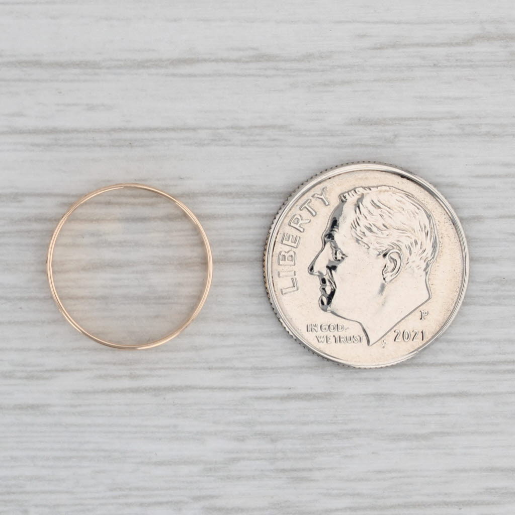 Gray Antique Victorian Etched Band Baby Ring 10k Yellow Gold Size 2