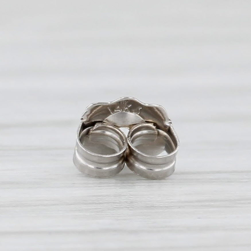 Light Gray New 0.60ct Single Round Diamond Stud Earring 14k White Gold