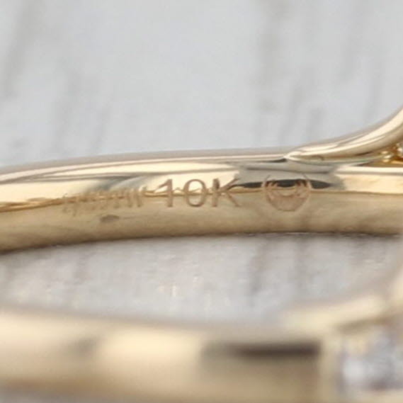 Disney Majestic Princess Tiara Ring 0.10ctw Diamond 10k Yellow Gold Sz 7 Bridal