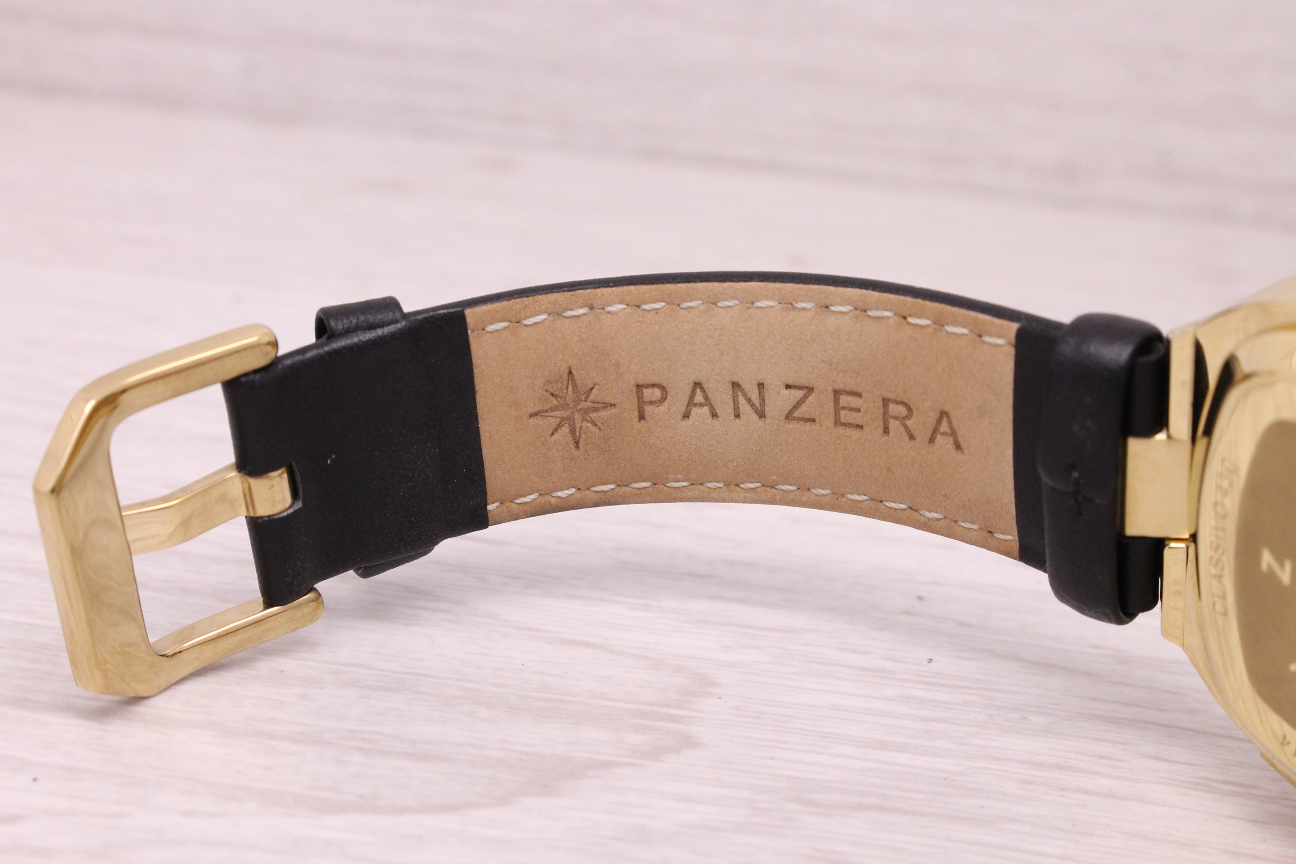 Light Gray Panzera Classivo 43C 43mm Gold Plated Steel Quartz Chronograph Watch C43C-03