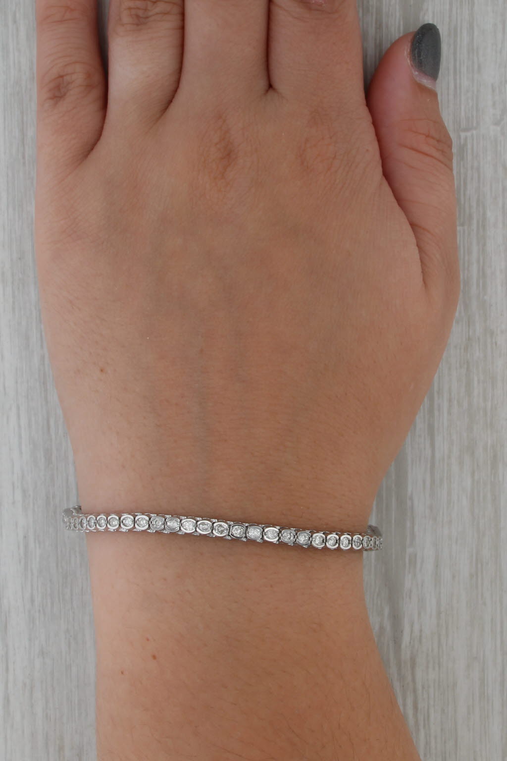 2.50ctw Diamond Tennis Bracelet 14k White Gold 7" 3.6 mm