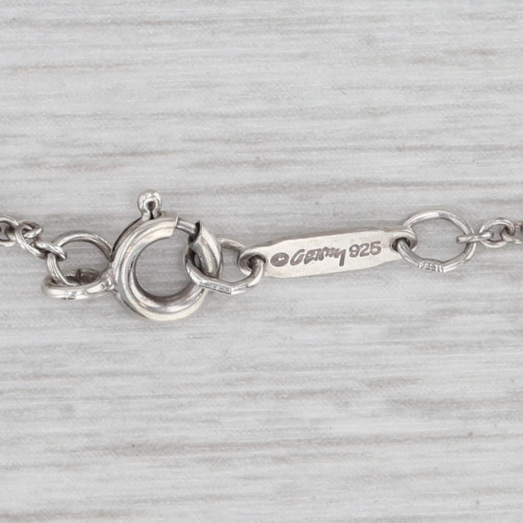 Light Gray Tiffany & Co Gehry Torque Necklace w/ Pouch Sterling Silver Circle Pendant 16"