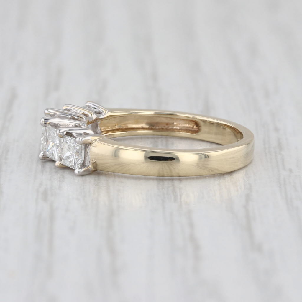 0.99ctw Diamond 5-Stone Ring 9k Gold Wedding Anniversary Stackable Size 6 COA