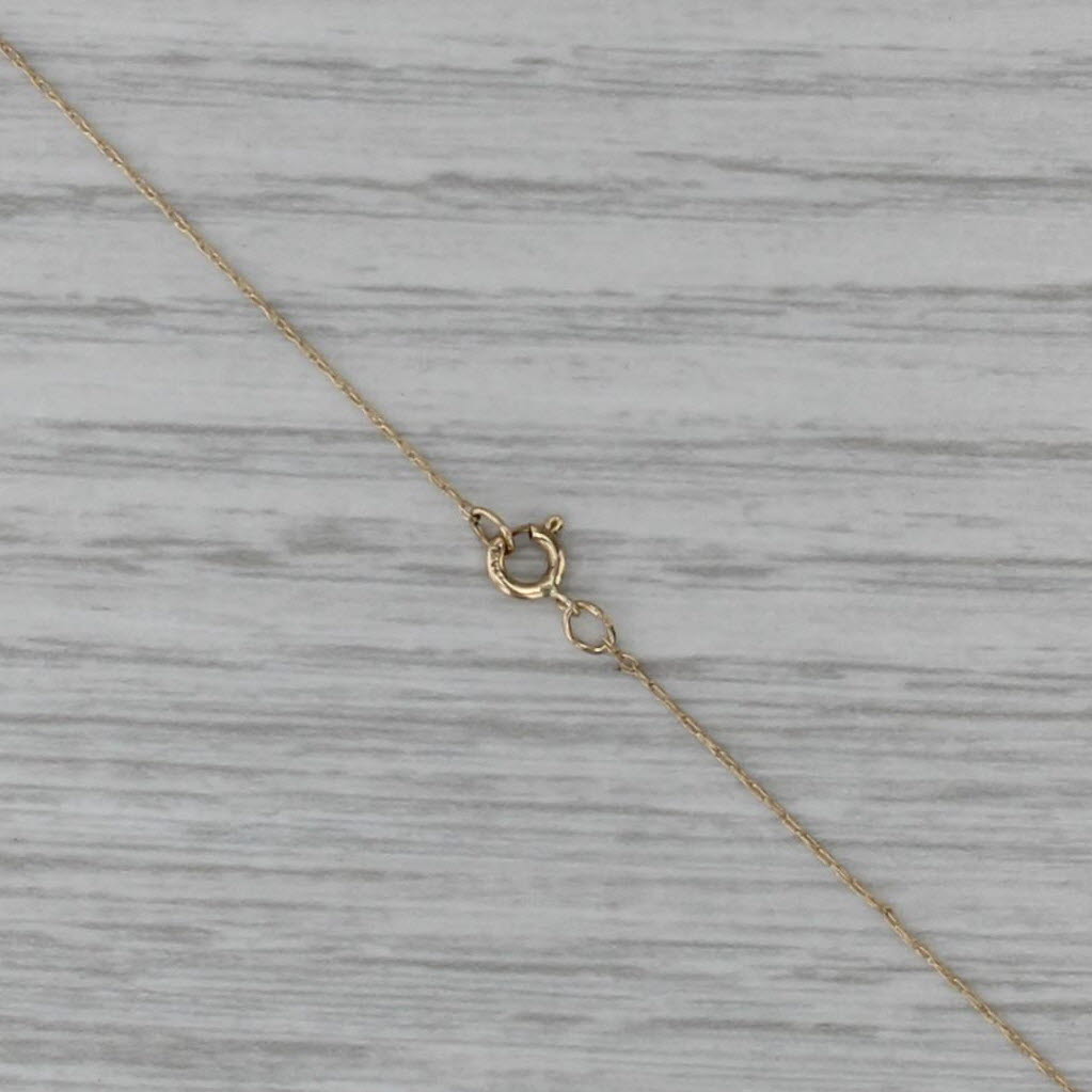 Cultured Pearl 3-Stone Journey Pendant Necklace 14k Yellow Gold 20.5"