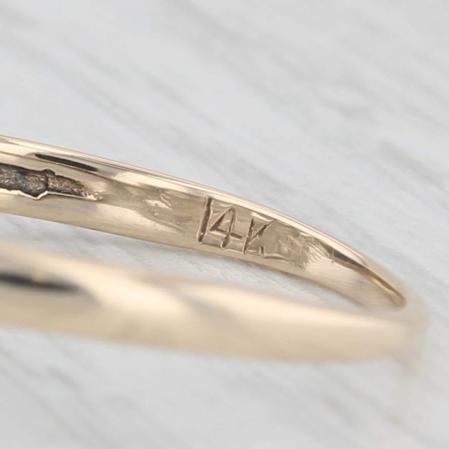 Light Gray Vintage 0.81ctw Diamond Ring 14k White Yellow Gold Size 6.5