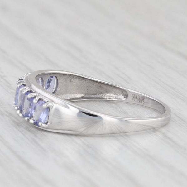 1.40ctw Tanzanite Ring 10k White Gold Size 10 Stackable