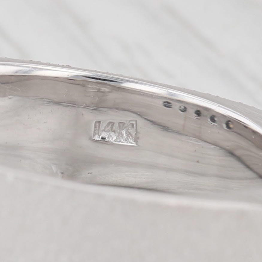 Gray 0.23ctw Diamond Men's Wedding Band 14K White Gold Size 10.5 Ring