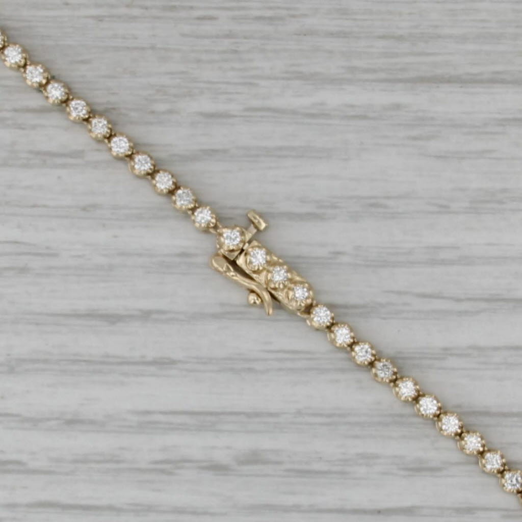 4.75ctw Lab Grown Diamond Tennis Necklace 14k Yellow Gold 19" 3mm VS2