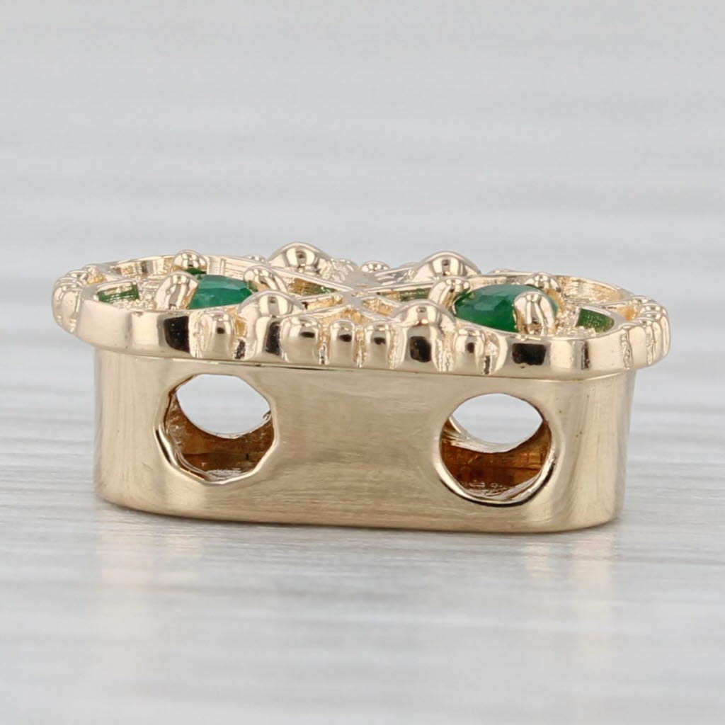 Gray Richard Glatter Emerald Slide Bracelet Charm 14k Yellow Gold Vintage