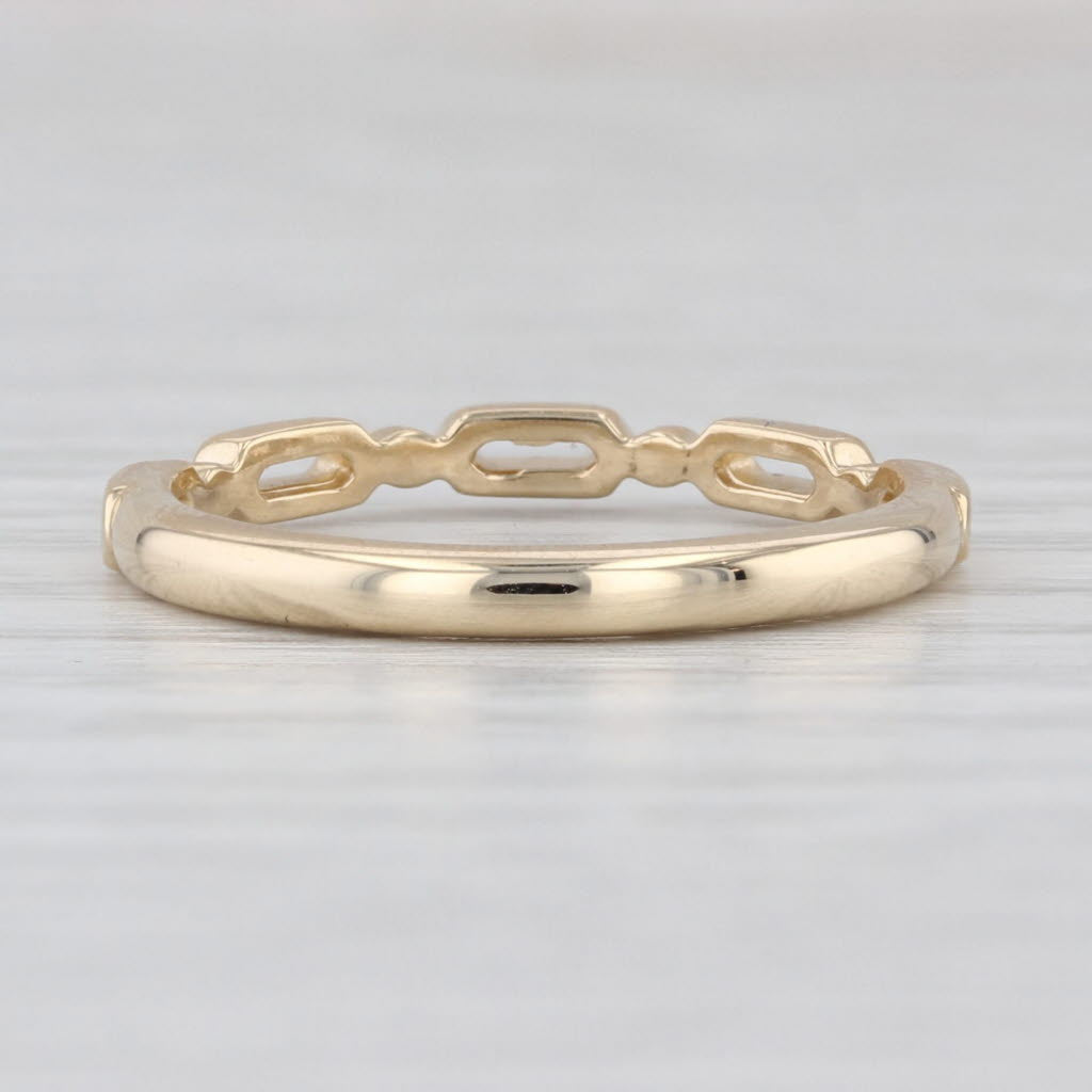 Beveled Stackable Band 14k Yellow Gold Size 6.5 Ring