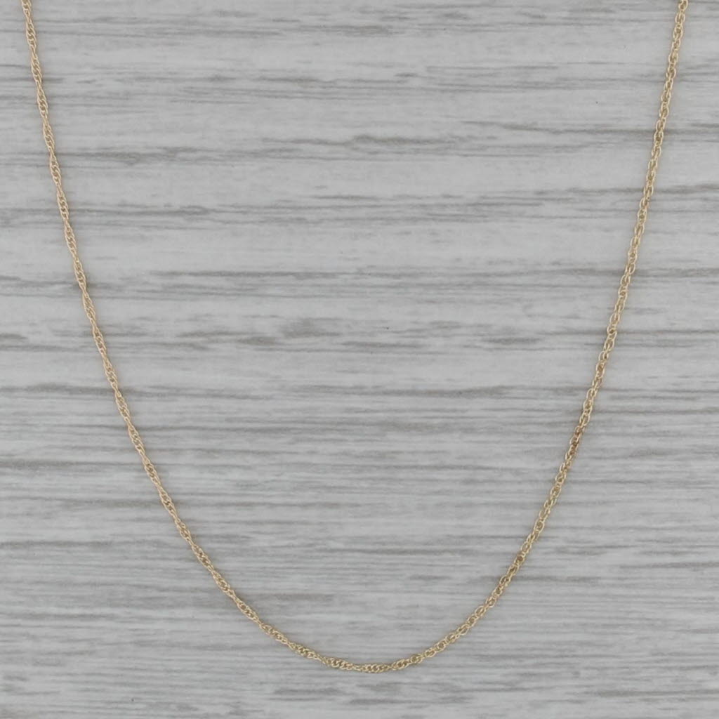 16.25" 0.9mm Rope Chain Necklace 14k Yellow Gold