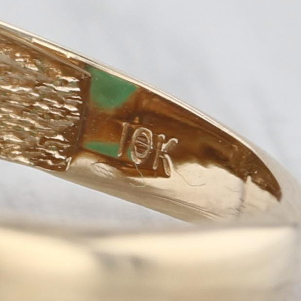 1ct Oval Emerald Solitaire Ring 10k Yellow Gold Size 6.25