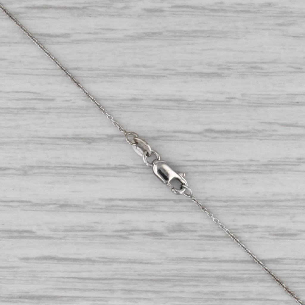 Roberto Coin Flip Flop Pendant Necklace 18k White Gold 16" Cable Chain