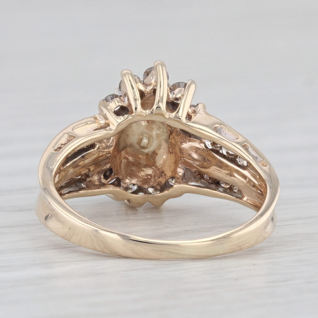 Light Gray 0.55ctw Diamond Engagement Ring 10k Yellow Gold Size 5