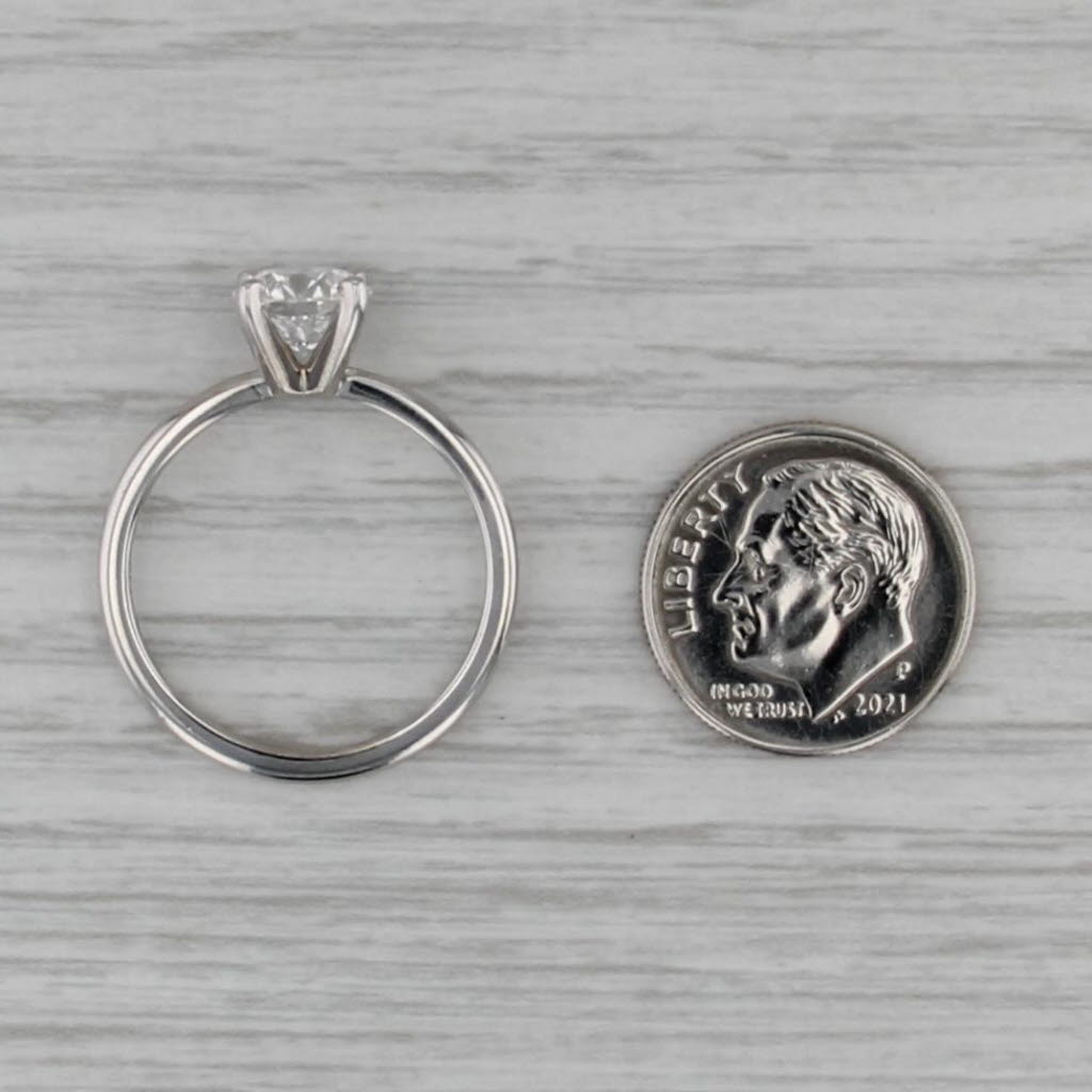 1.55ct IGI Lab Grown Round Diamond Solitaire Engagement Ring 14k White Gold Sz 9