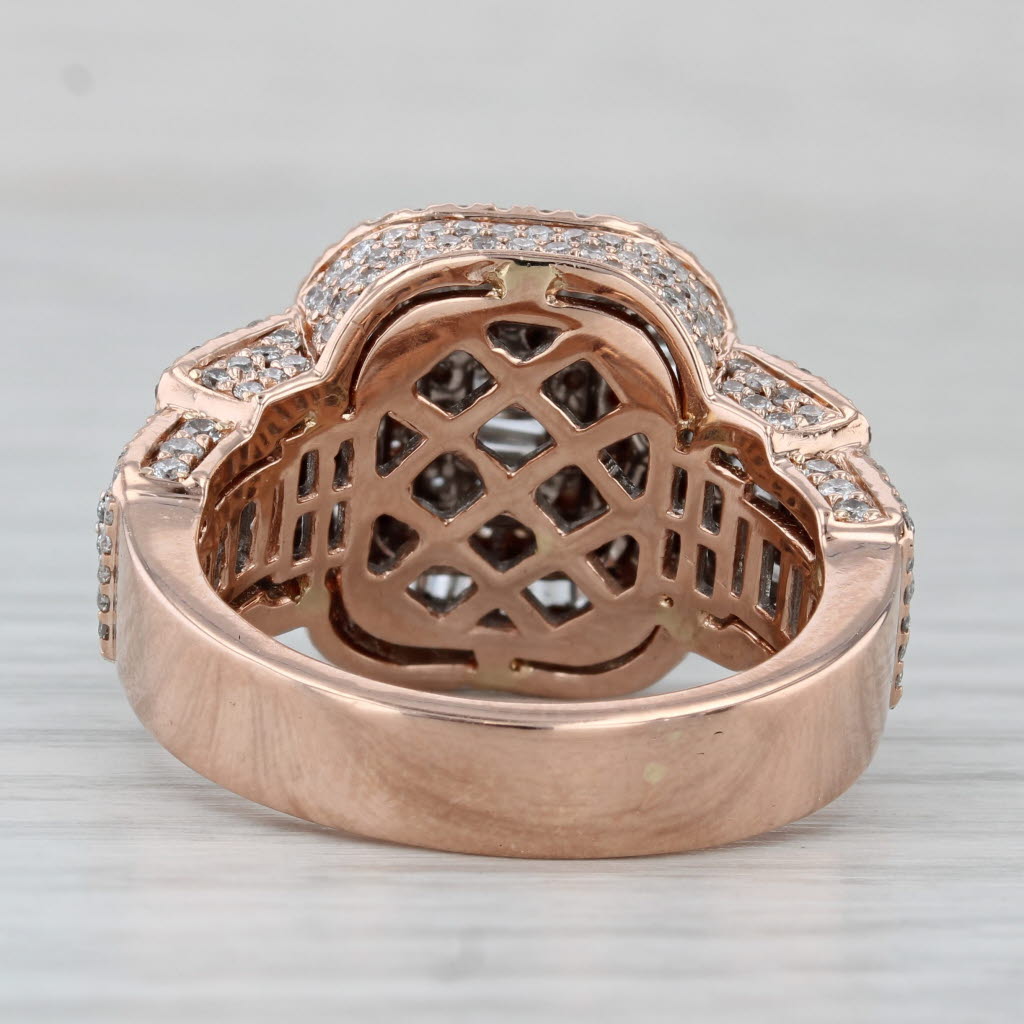 Gray 2.43ctw Diamond Halo Ring 10k Rose Gold Size 10